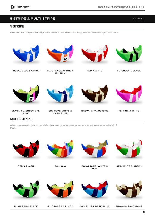 Booklet page: 5 Stripe and Multi-stripe